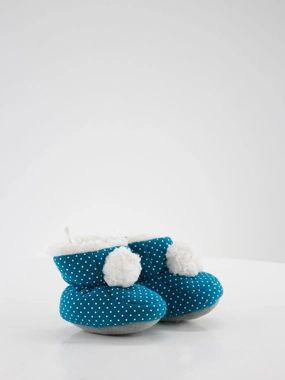 Indian Slippers Kid's Boy Polka-Dotted Slippers ,Blue