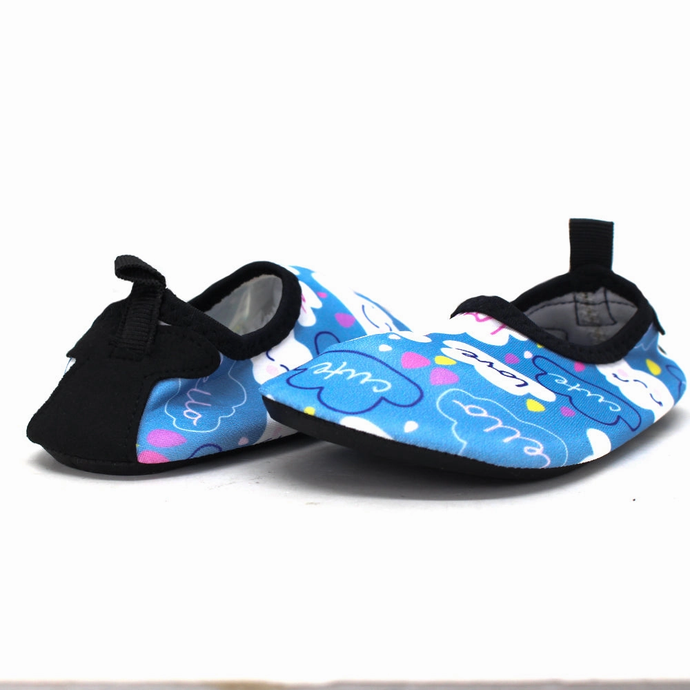 Kid's Girl Clouds Print Water Shoes,Blue Most Comfortable Slippers In The World