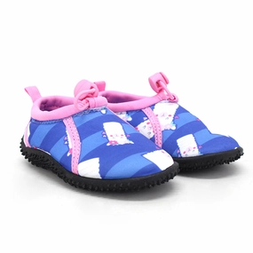 Romeo Slippers Leather Kid's Girl Graphic Print Water Shoes,Blue