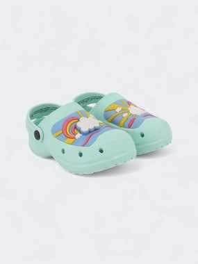 Apres Ski Slippers Kid's Girl's Graphic Patch Slippers,Aqua