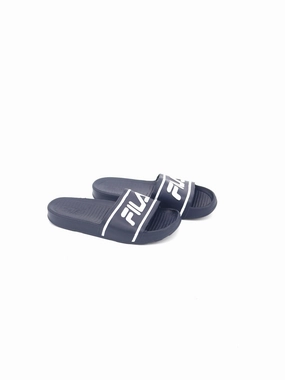 Kids Boy Brand Logo Slide,Navy Slippers Stink