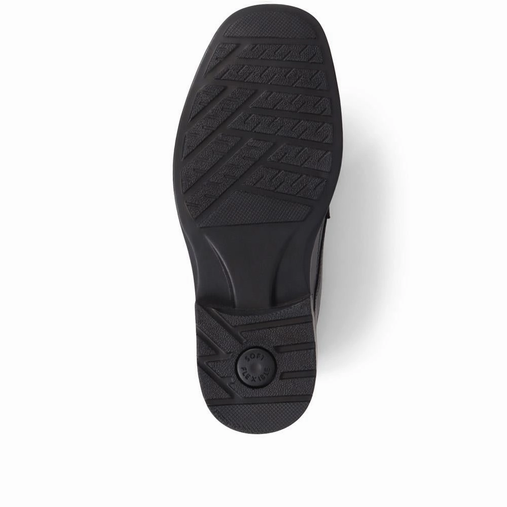 Merlin Derby Brogue Lace-Up Smart Shoes - DDIN37007 / 323 357 - Black