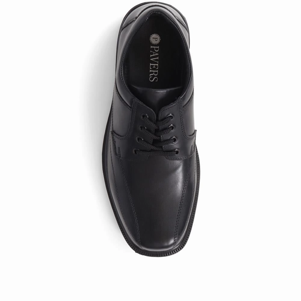 Mens Brogue Boots Lace-Up Smart Shoes - DDIN37007 / 323 357 - Black