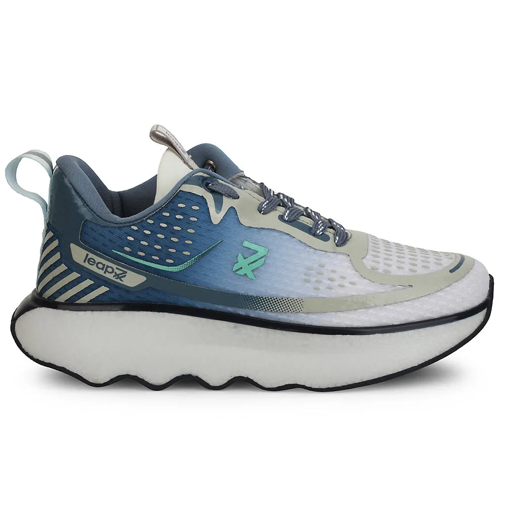 Leap7x Blue Sports Lacing Running Shoes For Men GHD-105 By Liberty Low Stack Running Shoes