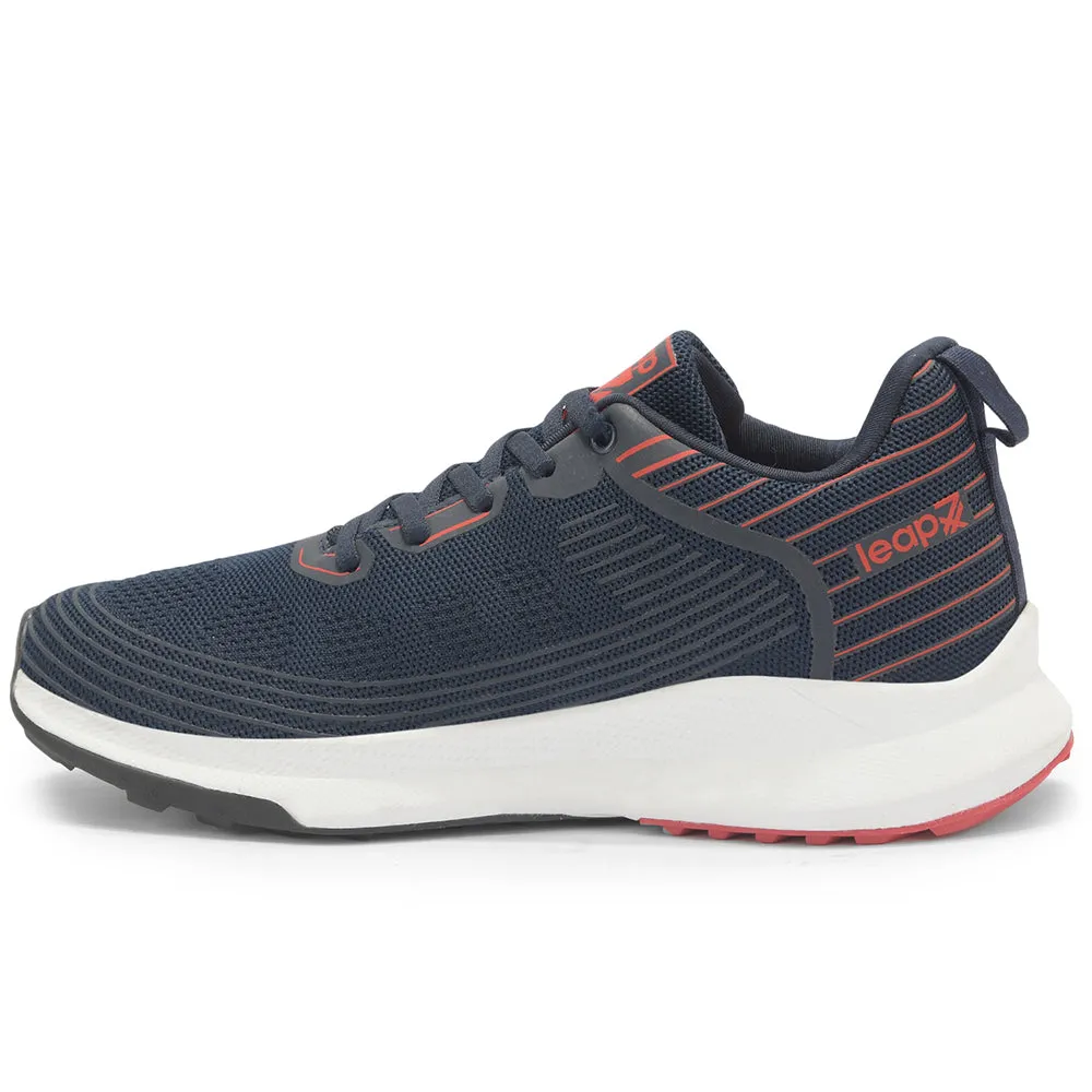Best Running Shoe For Marathon Leap7x By Liberty Men RW-12 N.Blue Sports Lacing Shoes
