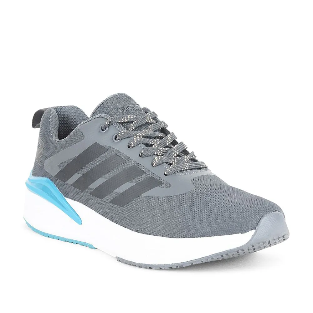 Leap7x Grey Sports Lacing Running Shoes For Men CAPSICO-1 By Liberty Launch Running Shoes