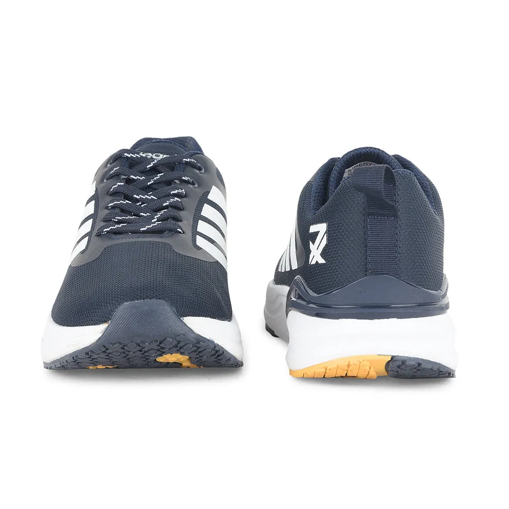 Leap7x Navy Blue Sports Lacing Running Shoes For Men CAPSICO-1 By Liberty Best Road Running Shoes 2025