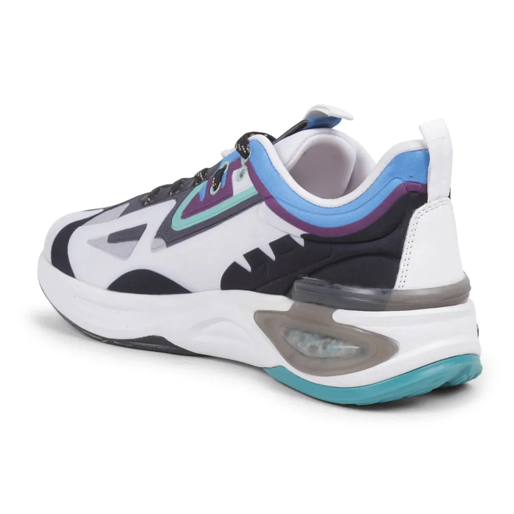 Leap7x White Sports Lacing Running Shoes For Men HANOVER-1 By Liberty Hoka Clifton 9 Running Shoes