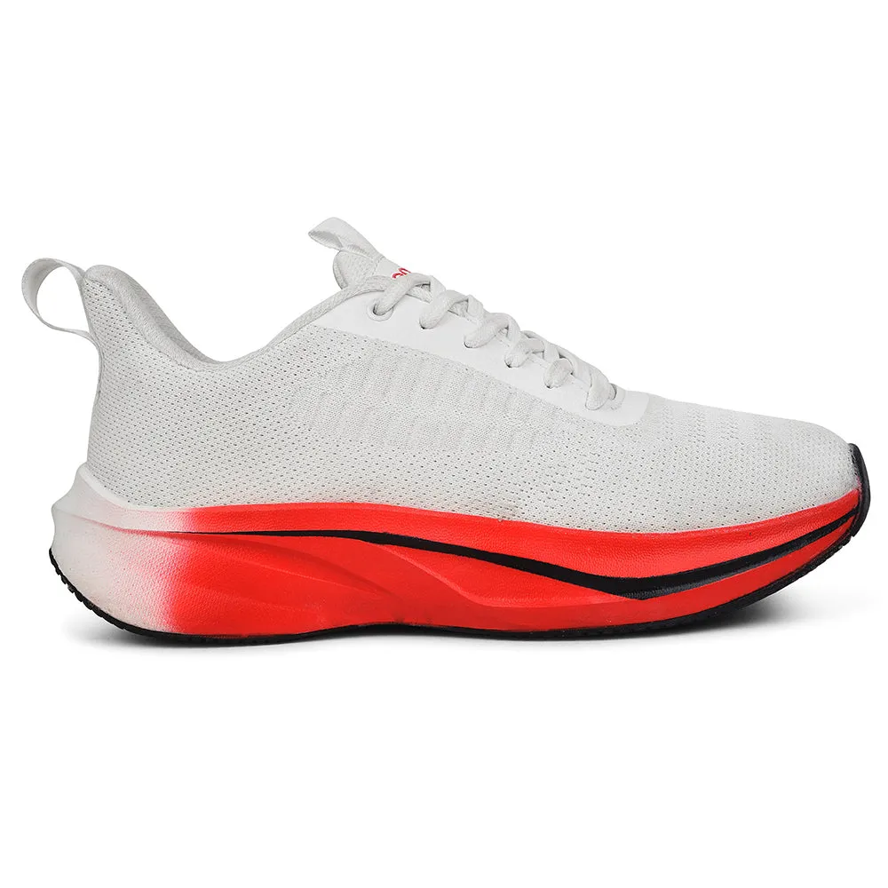 Running Leap7x White Sports Lacing Running Shoes For Men ROASTER-1E By Liberty