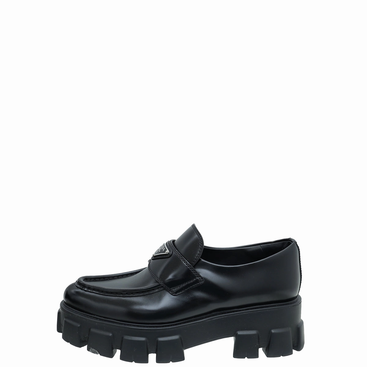 Unisa Loafers Prada Black Brushed Monolith Pointy Loafers 38.5
