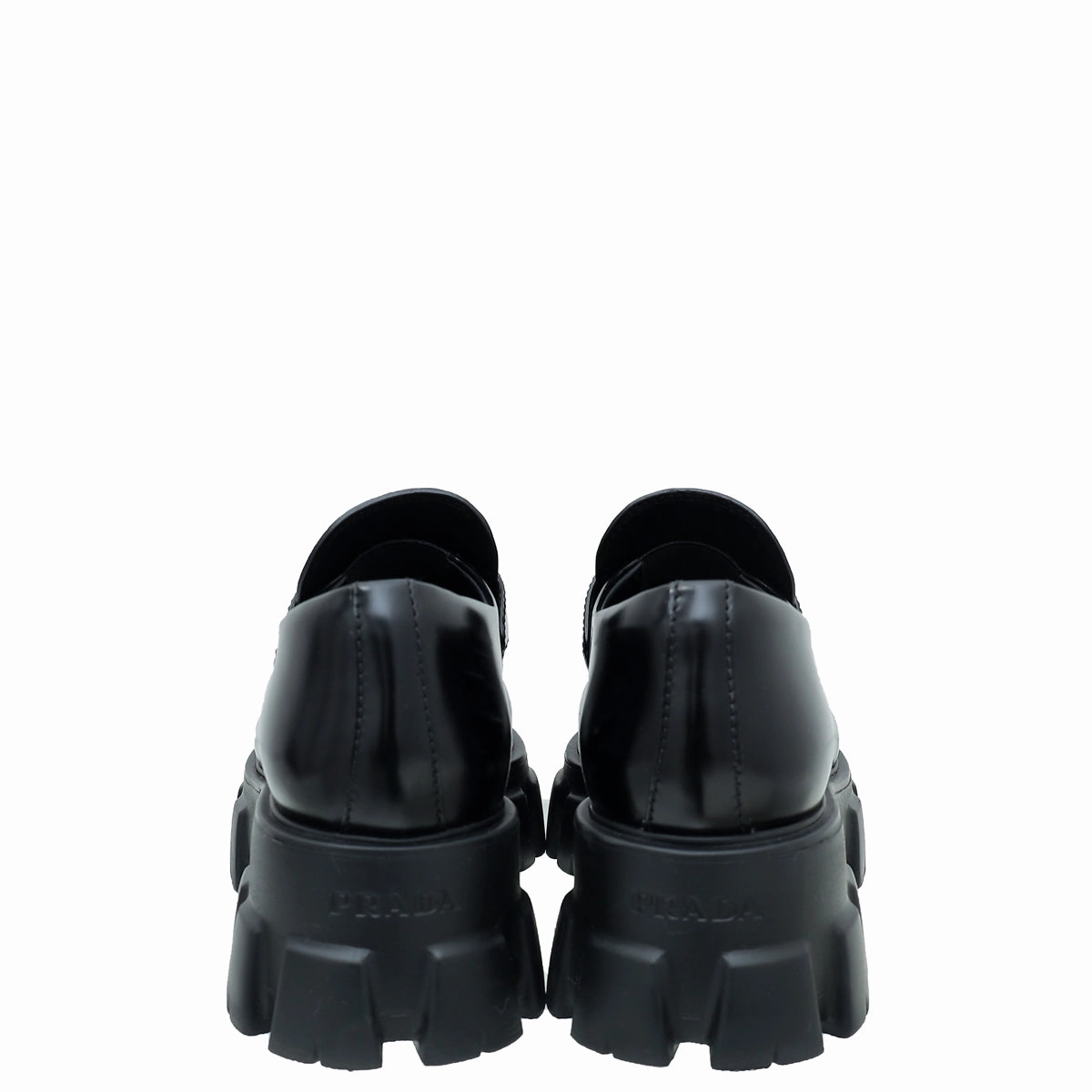 Van Loafers Prada Black Brushed Monolith Pointy Loafers 38.5