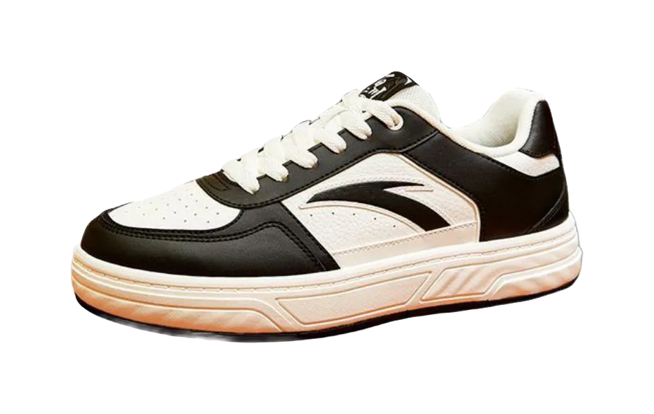 Anta BaiChuan Abrasion Resistant Breathable Low Top Skateboard Shoes Men's Beige Black Twisted X Casual Shoes