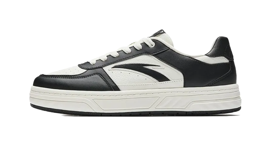 Casual Walking Shoe Anta BaiChuan Abrasion Resistant Breathable Low Top Skateboard Shoes Men's Beige Black