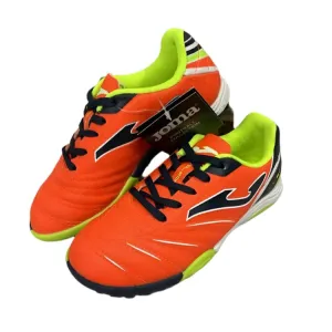 Soccer Cleat Sole Joma Toledo JR 608 Indoor Youth Soccer Shoes - Orange/Navy