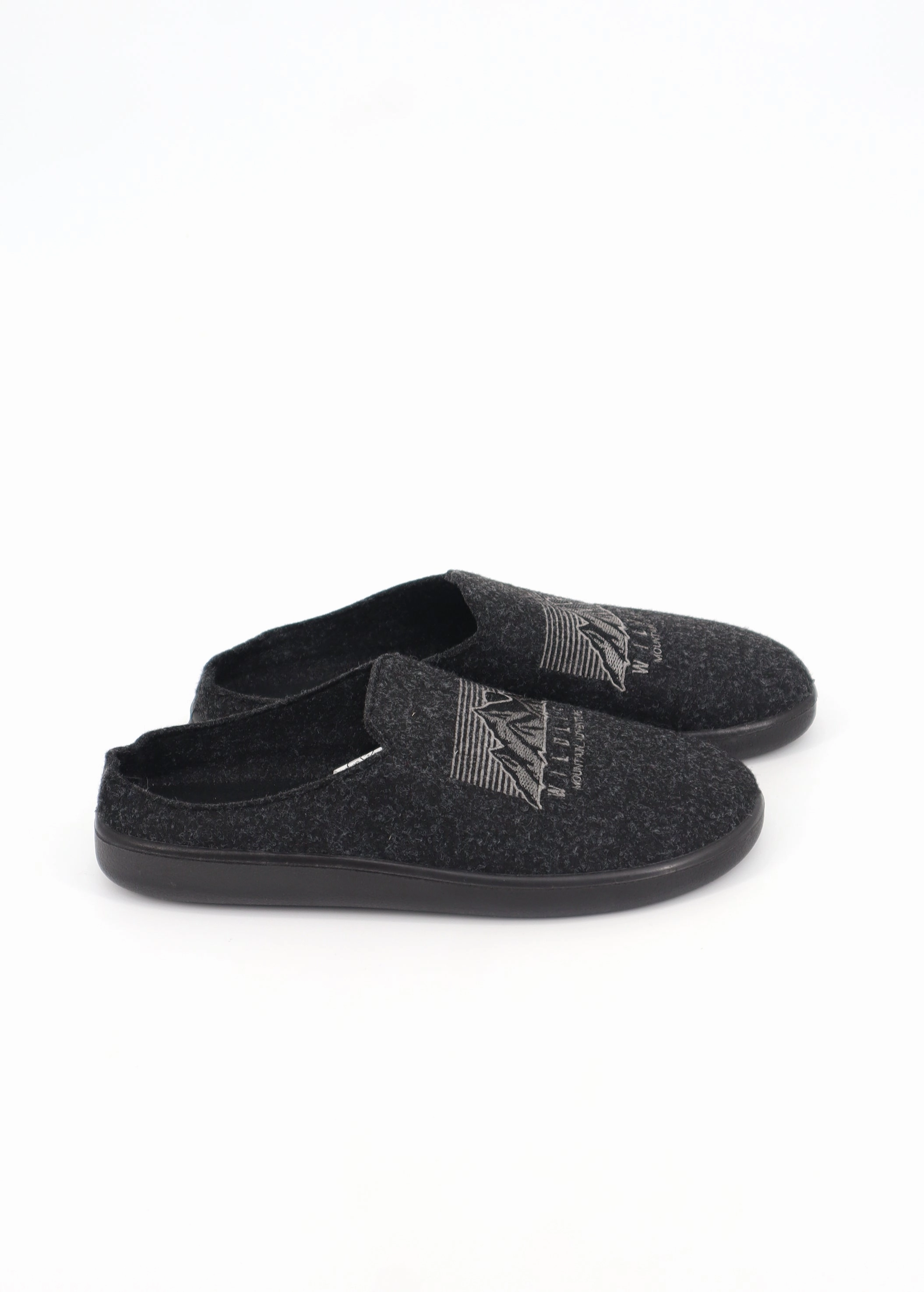 Men's Graphic Embroidered Slippers,Dark Grey Brooklyn Slide