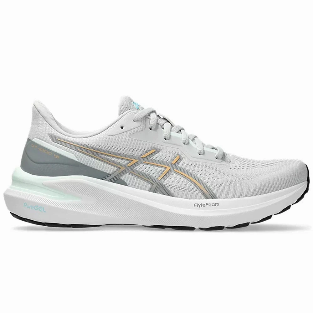 Asics Shoes Gel Contend 5 Women's Asics GT-1000 13, Concrete/Champagne, 10 D Wide