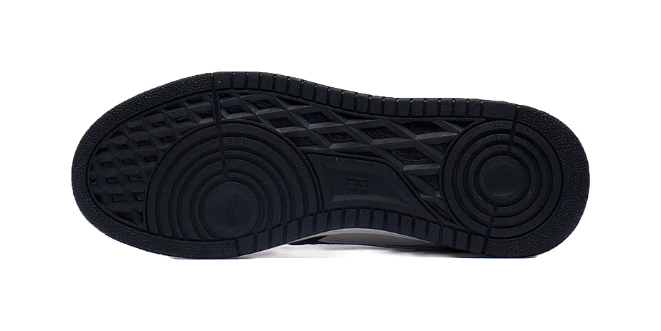 LiNing Mountain Plain Slip Resistant, Abrasion Resistant, Lightweight High top Skateboard Shoes Men's Black White Gray Elegant Casual Shoes