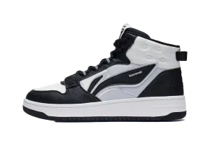 LiNing Mountain Plain Slip Resistant, Abrasion Resistant, Lightweight High top Skateboard Shoes Men's Black White Gray Comfortable Business Casual Shoes Reddit