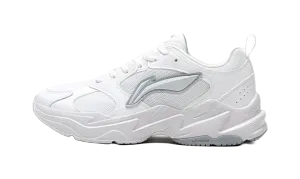 Armani Casual Shoes LiNing Pulse Shock Absorbers Slip Resistant Abrasion Resistant Low top Chunky Sneakers Men's Silver White