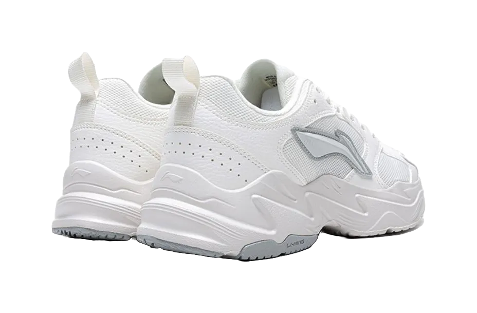 Killshot 2 Casual Shoes LiNing Pulse Shock Absorbers Slip Resistant Abrasion Resistant Low top Chunky Sneakers Men's Silver White