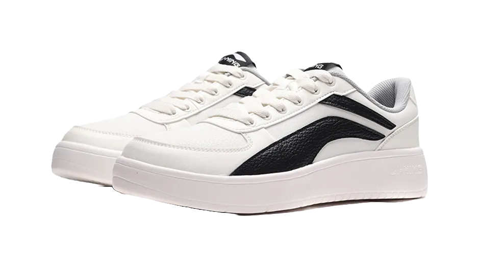 Colorado Casual Shoes LiNing Slip Resistant Abrasion Resistant Low top Skateboard Shoes Unisex White Black