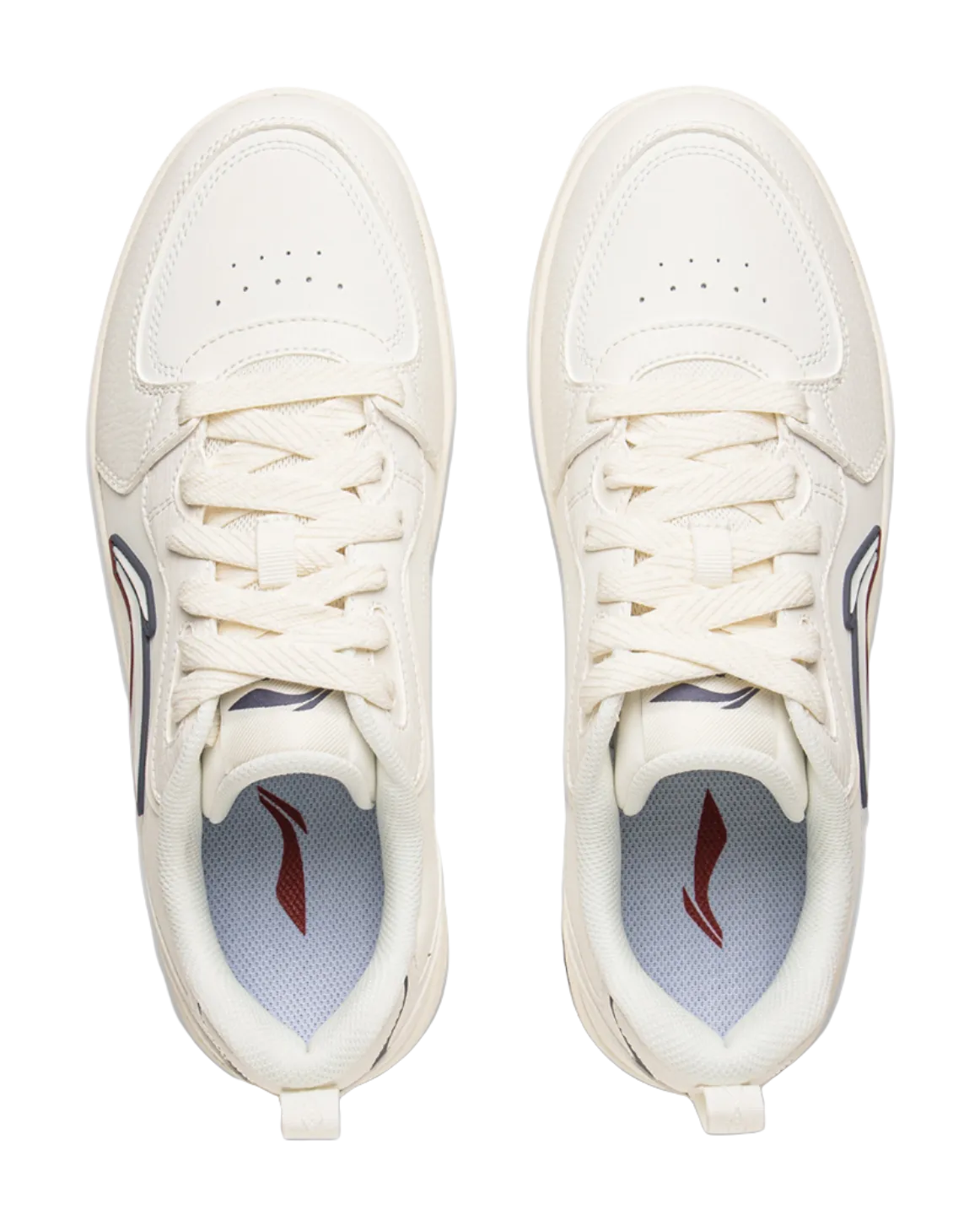 Casual Suede Slip On Shoe LiNing Tianji Soft Cushioning, Wear Resistant Low Top Skateboard Shoes Men's Ivory