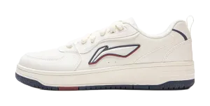 Casual Comfortable Dress Shoes LiNing Tianji Soft Cushioning, Wear Resistant Low Top Skateboard Shoes Men's Ivory