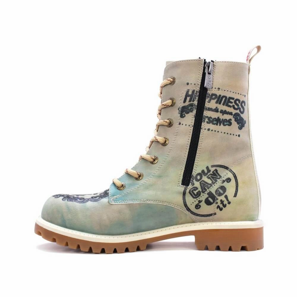 Long Boots TFB1025 Gold Thigh High Boots