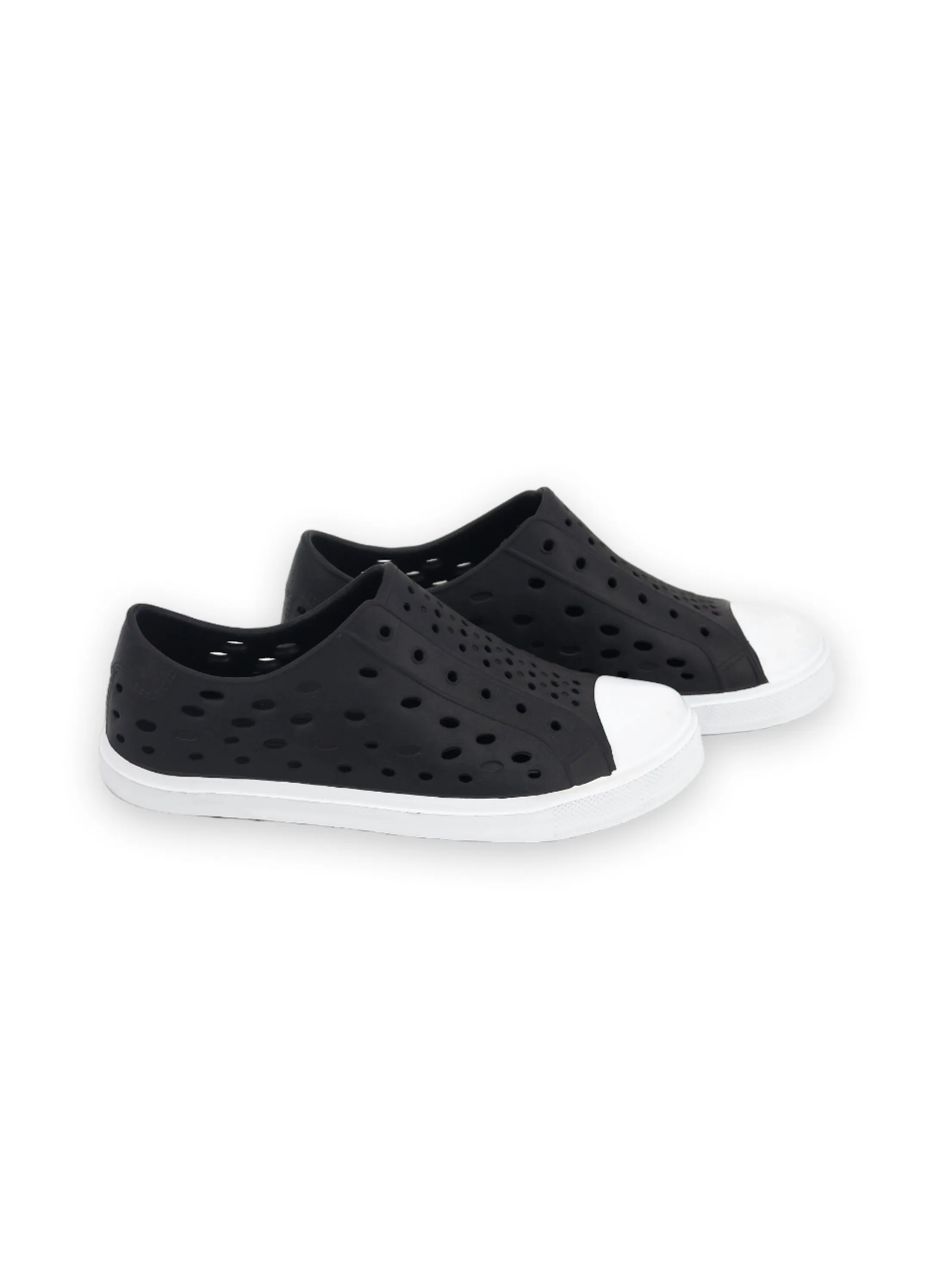 Men's Plain Solid Swim Shoes,Black/White Leather And Wool Slippers
