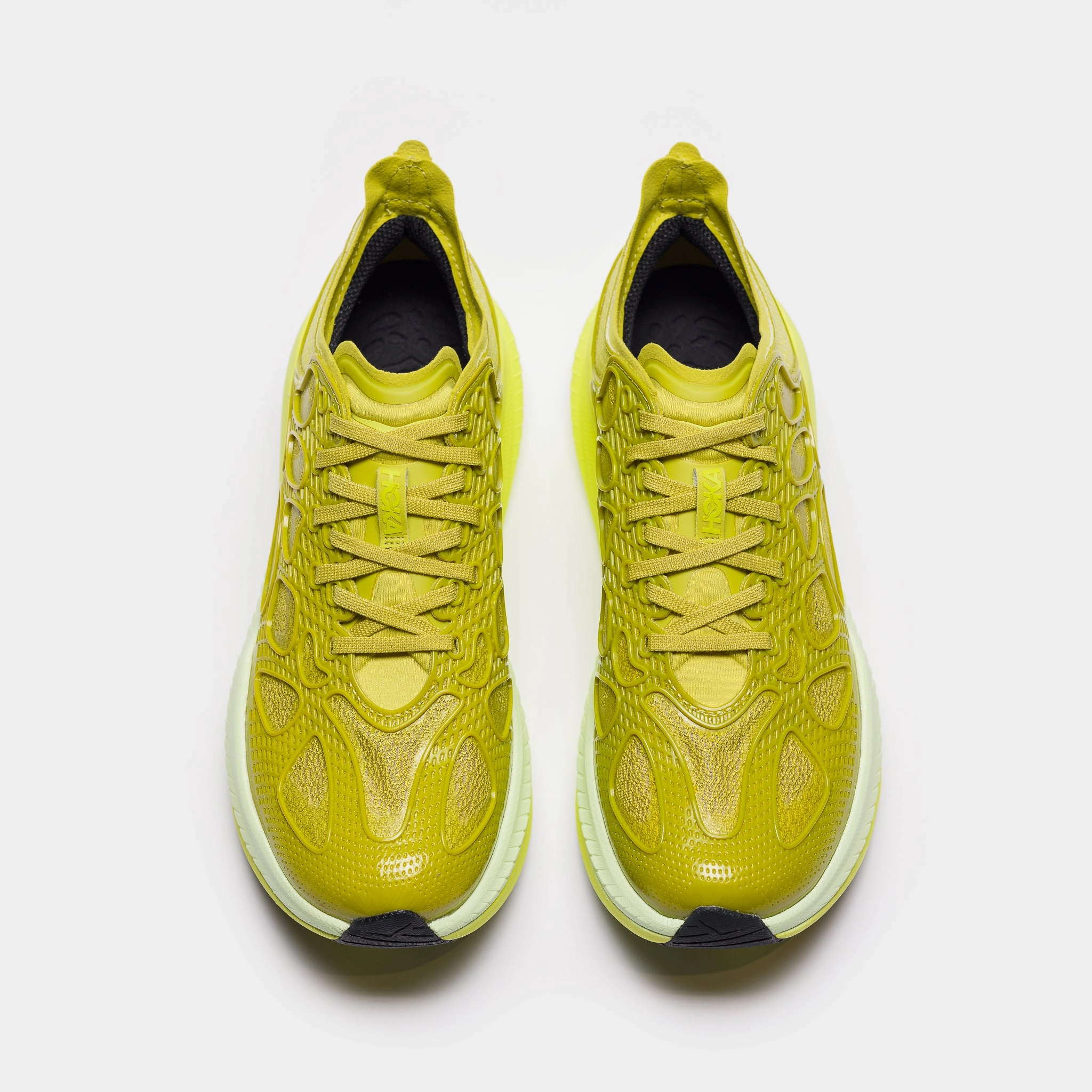 Best Shoes For Running On Treadmill Mach X Caged Sneaker in Pea Green/Hoka Citrus