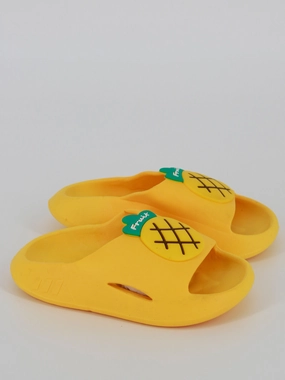 Rhinestone House Slippers Kids Boy Fruit Slippers Shoes,Yellow