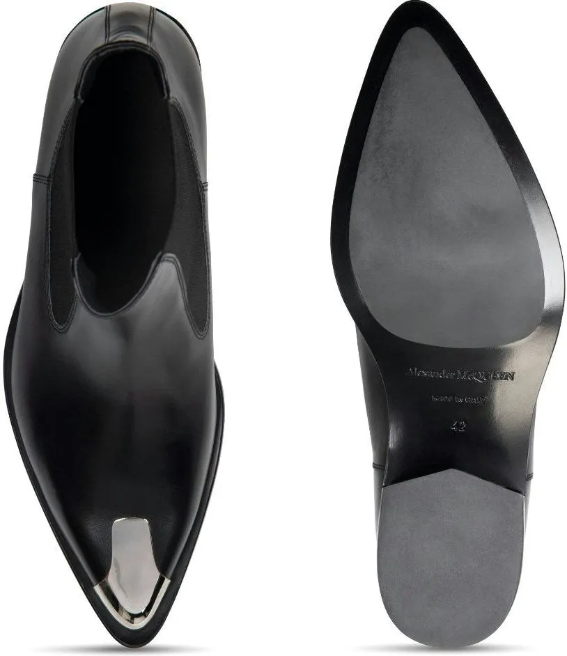 Wide Calf Leather Boots LEATHER ANKLE BOOTS