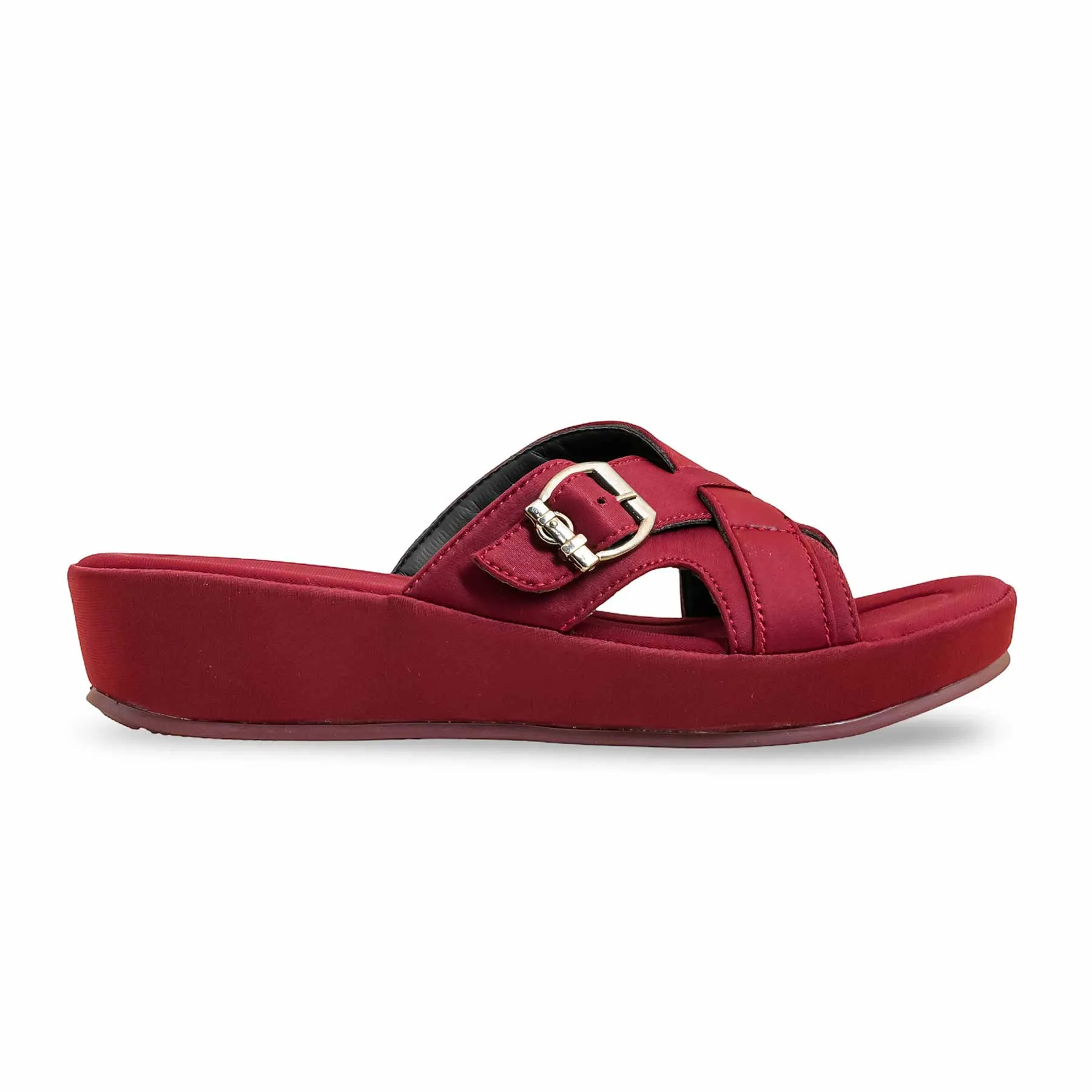 Funny Ugly Slippers Maroon Formal Slipper PU0541