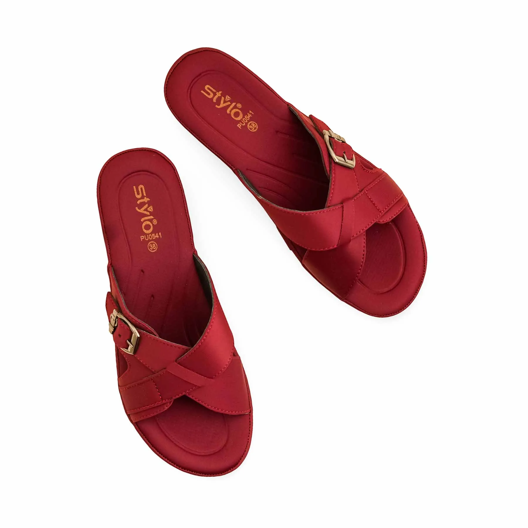 Maroon Formal Slipper PU0541 Taz Slippers