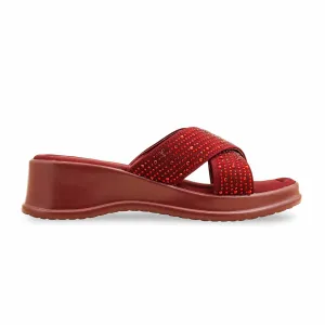 Championship Slippers Maroon Formal Slipper PU0544