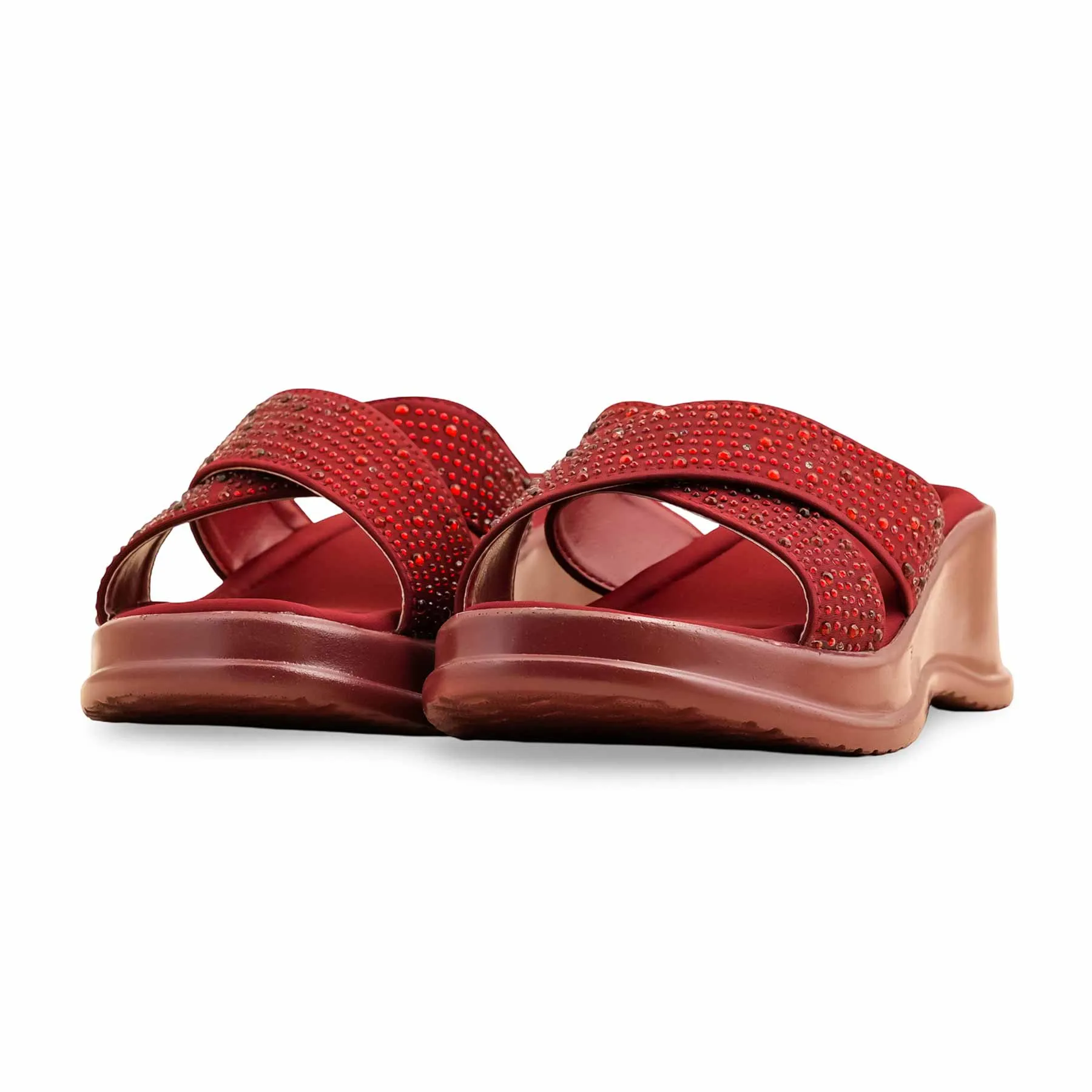 Lifting Slippers Maroon Formal Slipper PU0544