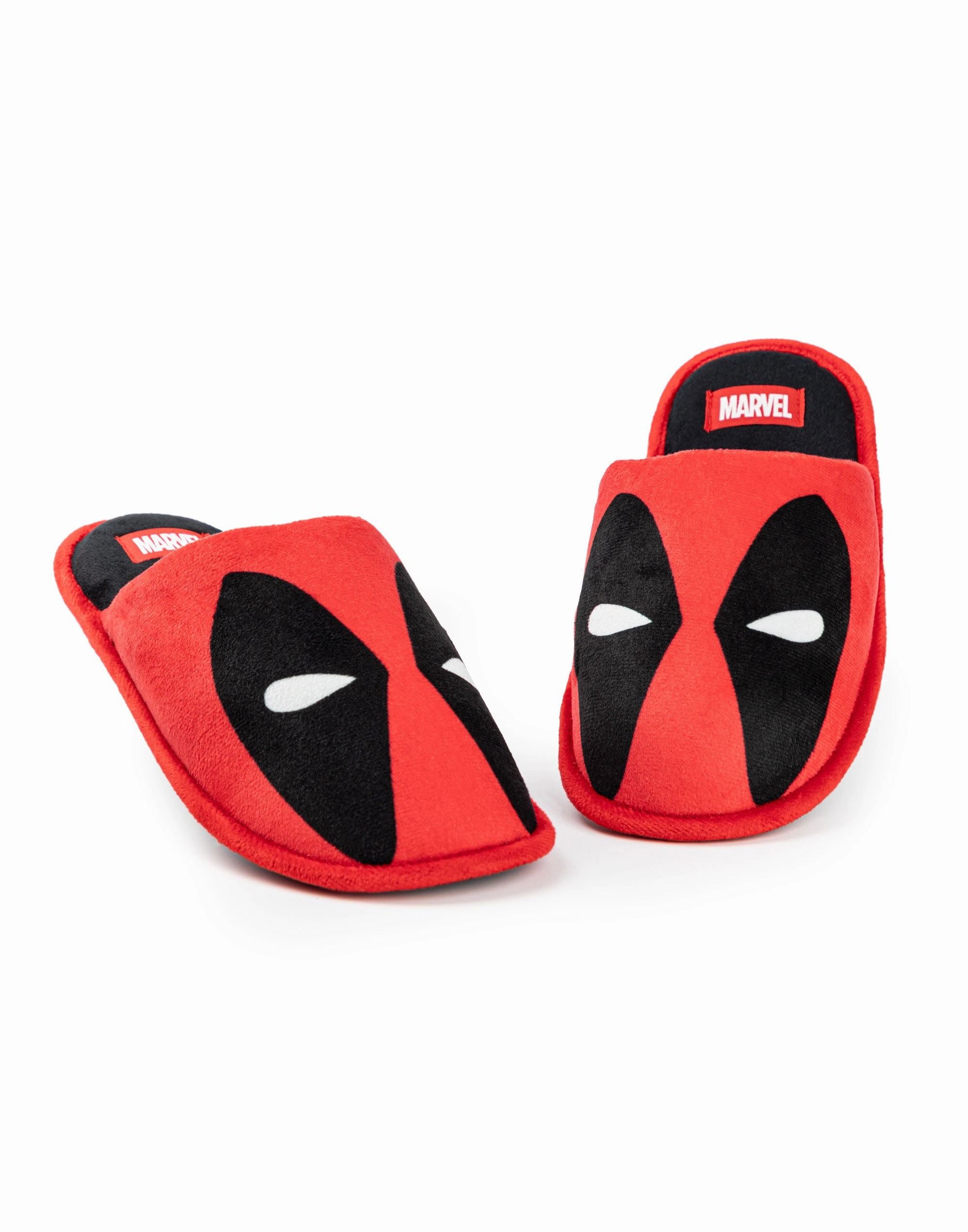 Marvel Deadpool Mens Red Mule Slippers Lodge Slippers