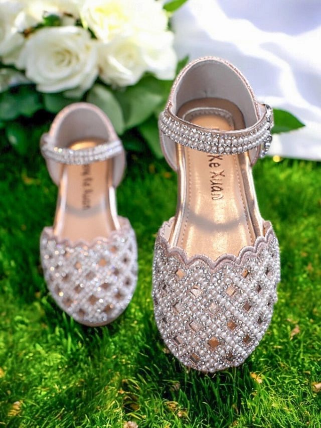 Mary Shoes Sparkly  Girls' Jane Rhinestone Scalloped