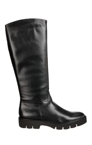 Mdf Calf Black High Heel Ankle Boots