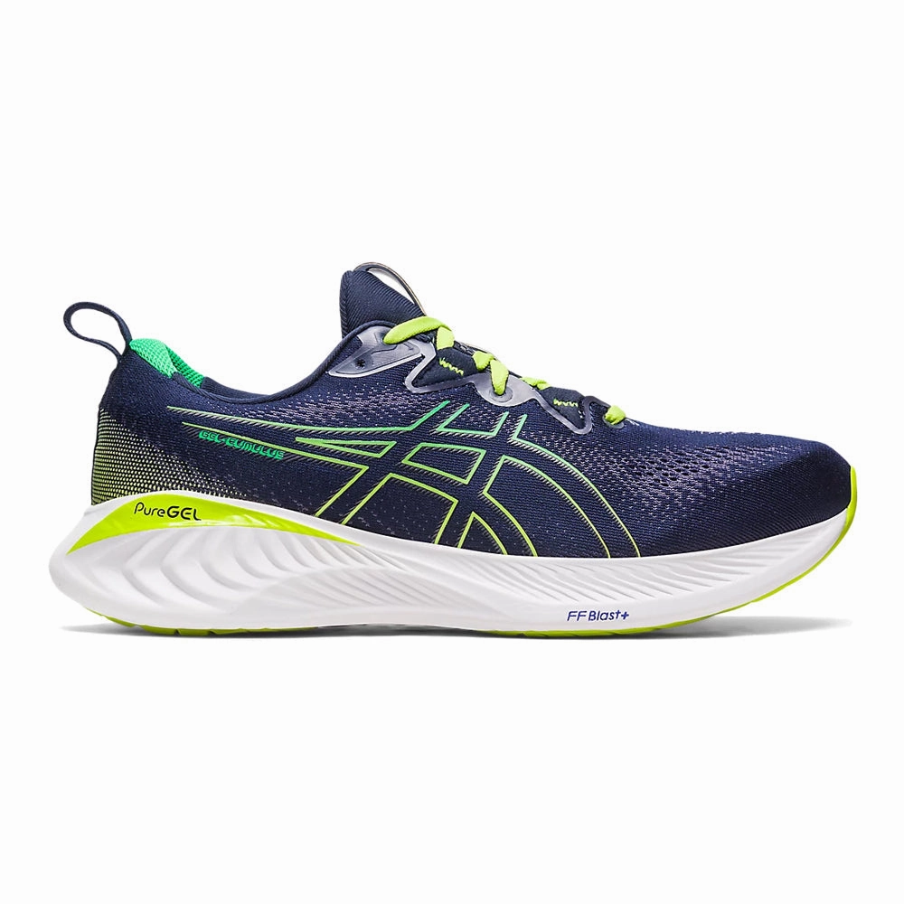 Men's Asics Gel-Cumulus 25, Midnight/Cilantro, 11 D Medium Asics Venture 6 Running Shoes
