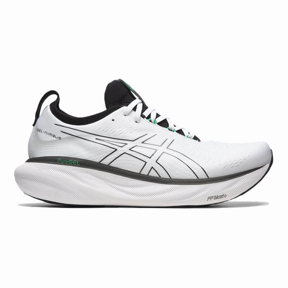 Asics Racquetball Shoes Men's Asics Gel-Nimbus 25, White/Black, 8 D Medium