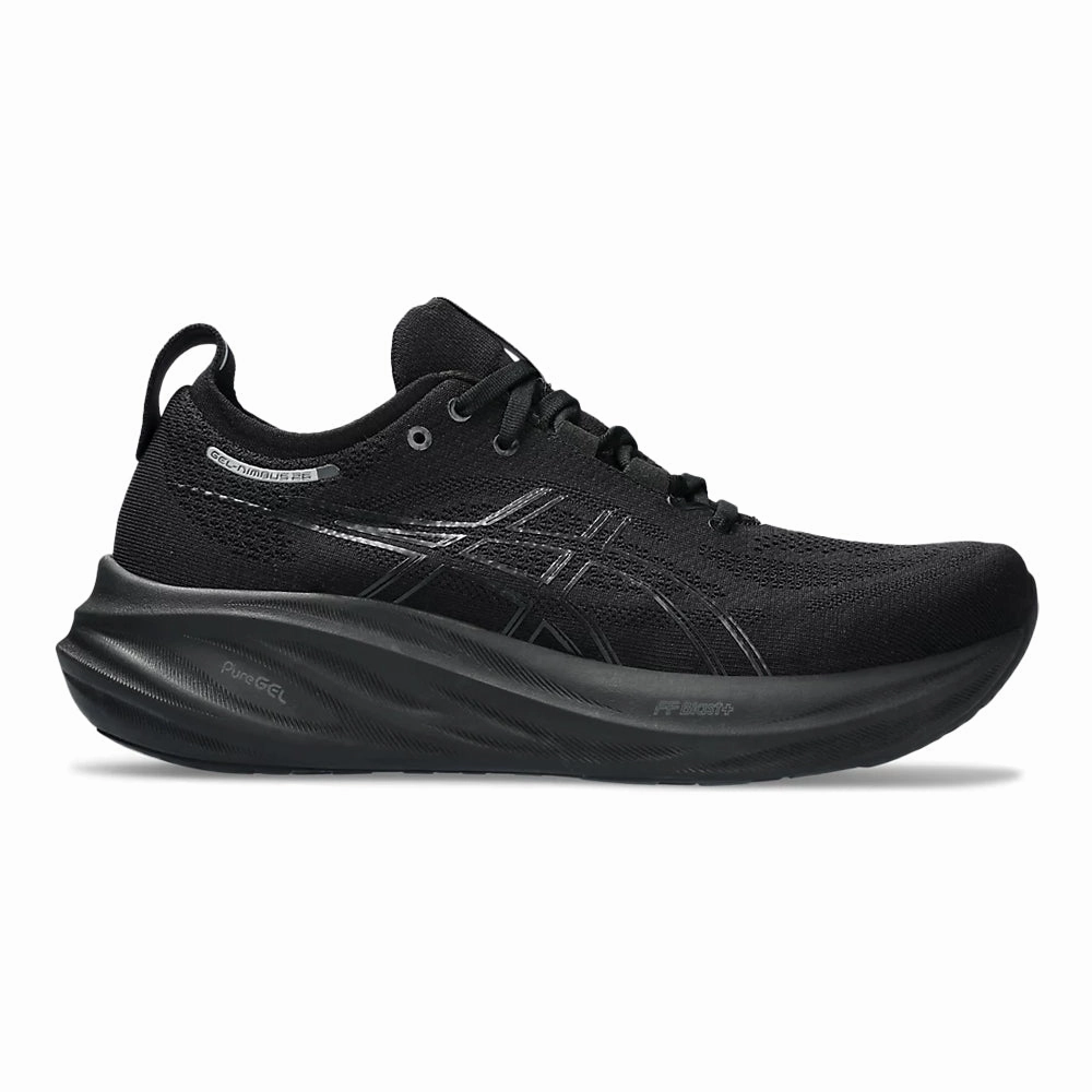 Asics Hyper Speed Shoes Men's Asics GEL-Nimbus 26, Black/Black, 8.5 2E Wide