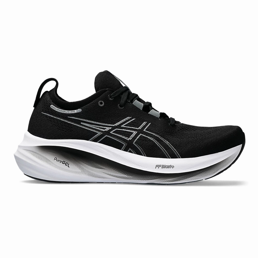 Men's Asics GEL-Nimbus 26, Black/Graphite Grey, 14 D Medium Asics Sneaker Shoes