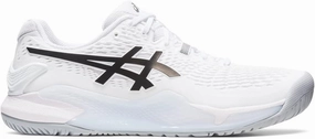 Men's Asics Gel-Resolution 9, White/Black, 10.5 D Medium Asics Shoes Thailand