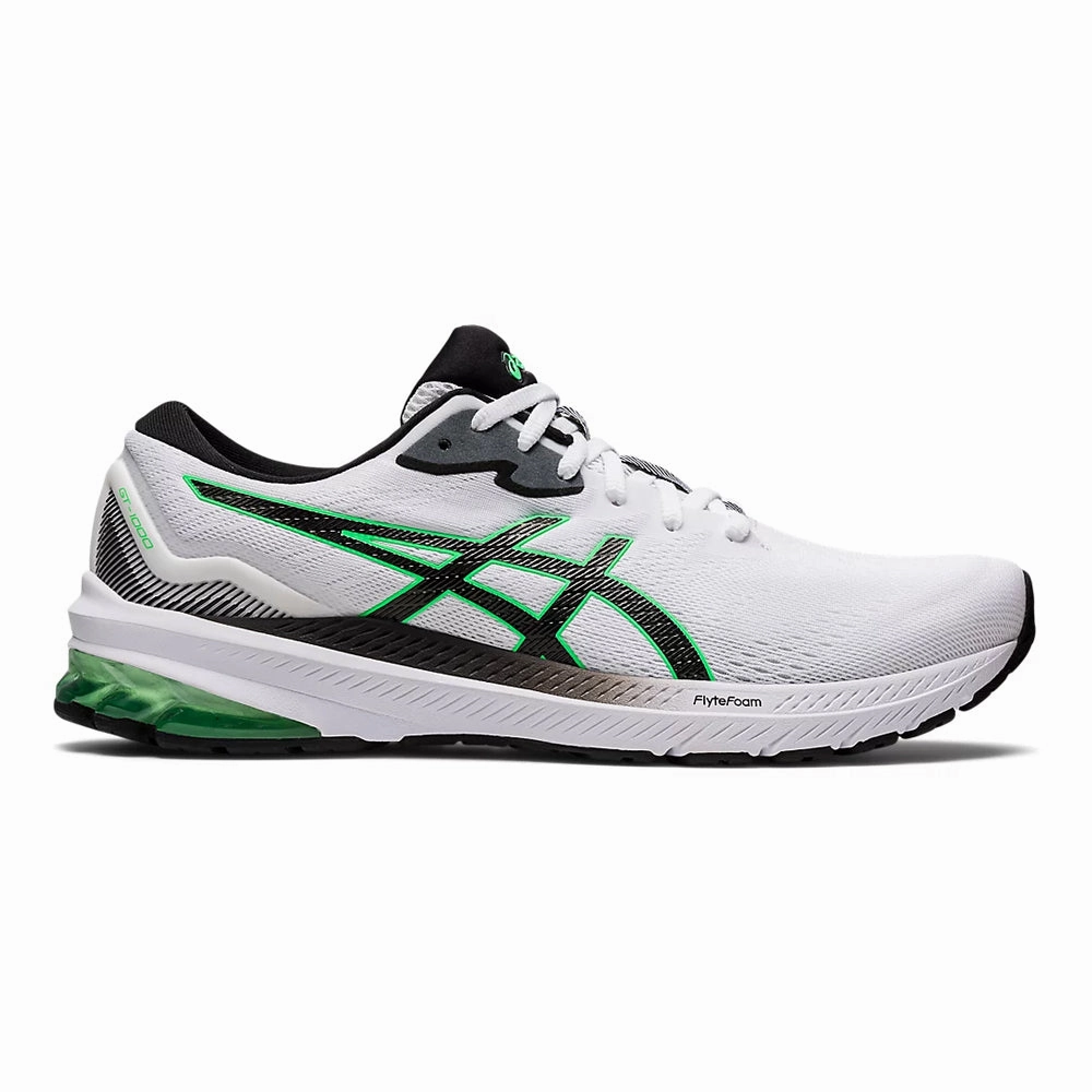 Men's Asics GT-1000 11, White/Black, 10.5 D Medium Size Converter Asics