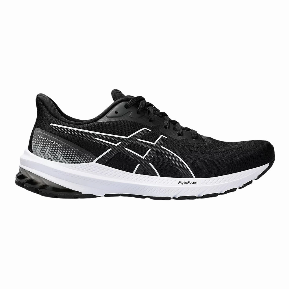 Asics Shoes Nimbus 21 Men's Asics GT-1000 12, Black/White, 8.5 D Medium