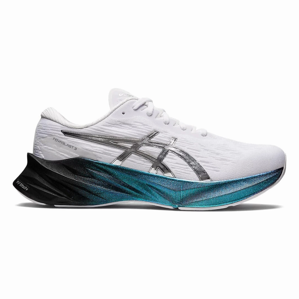 Asics Kinsei Blast Running Shoe Men's Asics Novablast 3 Platinum, White/Pure Silver, 13 D Medium