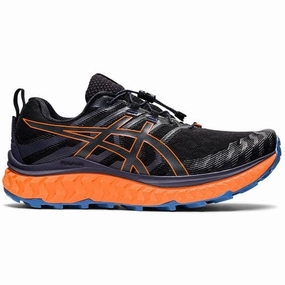 Men's Asics Trabuco Max, BLACK/SHOCKING ORANGE, 11.5 D Medium Asics Shoes In Store Near Me