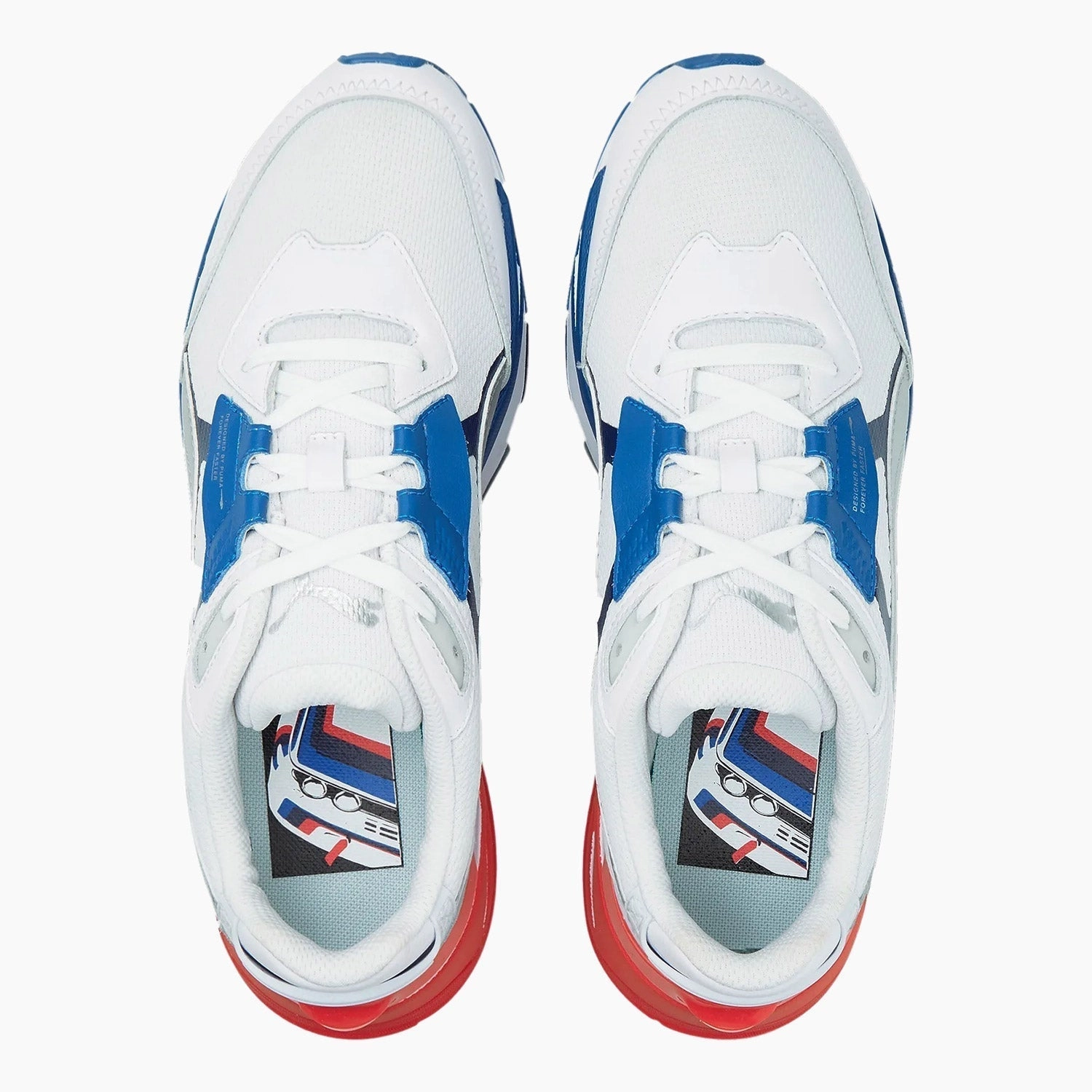 Men's BMW Motorsport x Mirage Sport "White Silver Strong Blue" Puma Webcage Shoes