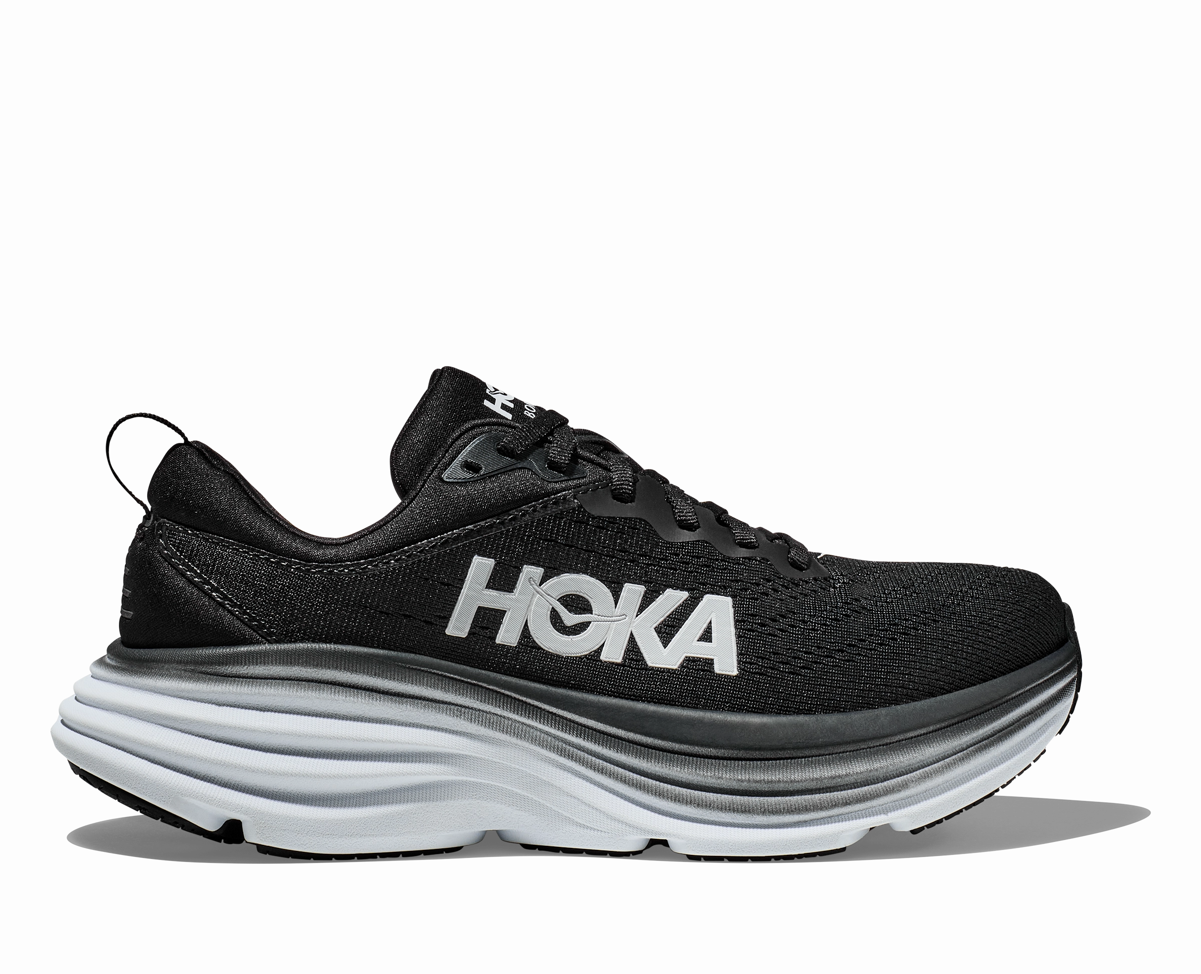 Men's HOKA Bondi 8 - 1123202-BWHT Best Shoes For Trail Walking
